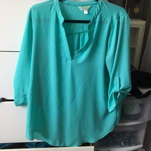 sea foam green blouse